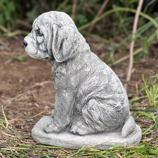 Concrete labrador retriever statue