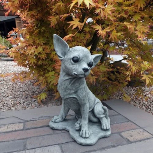 Realistic Chihuahua dog statue