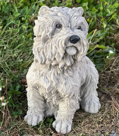 Maltese shih tzu statue