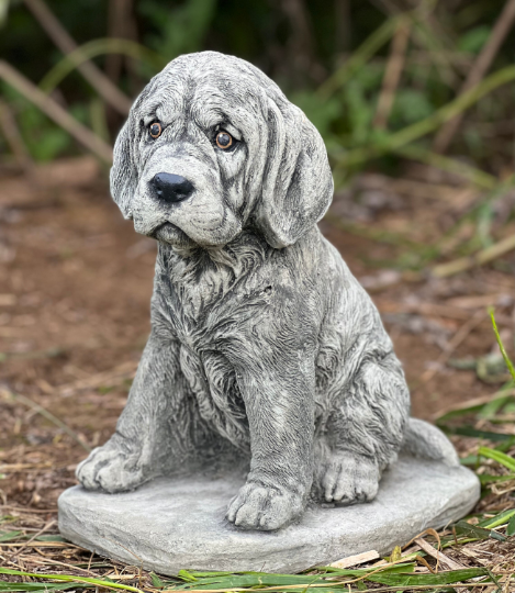 Concrete labrador retriever statue