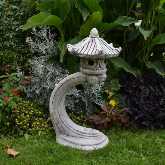 Concrete Lantern Pagoda Figurine