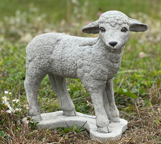 Concrete Lamb figurine