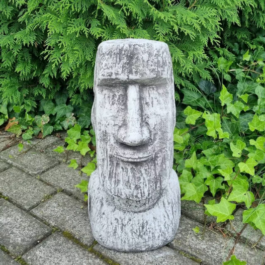 Massive Moai head statue