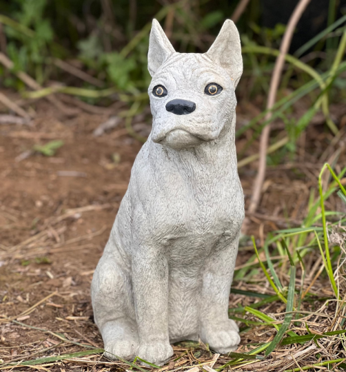 Concrete boxer statue