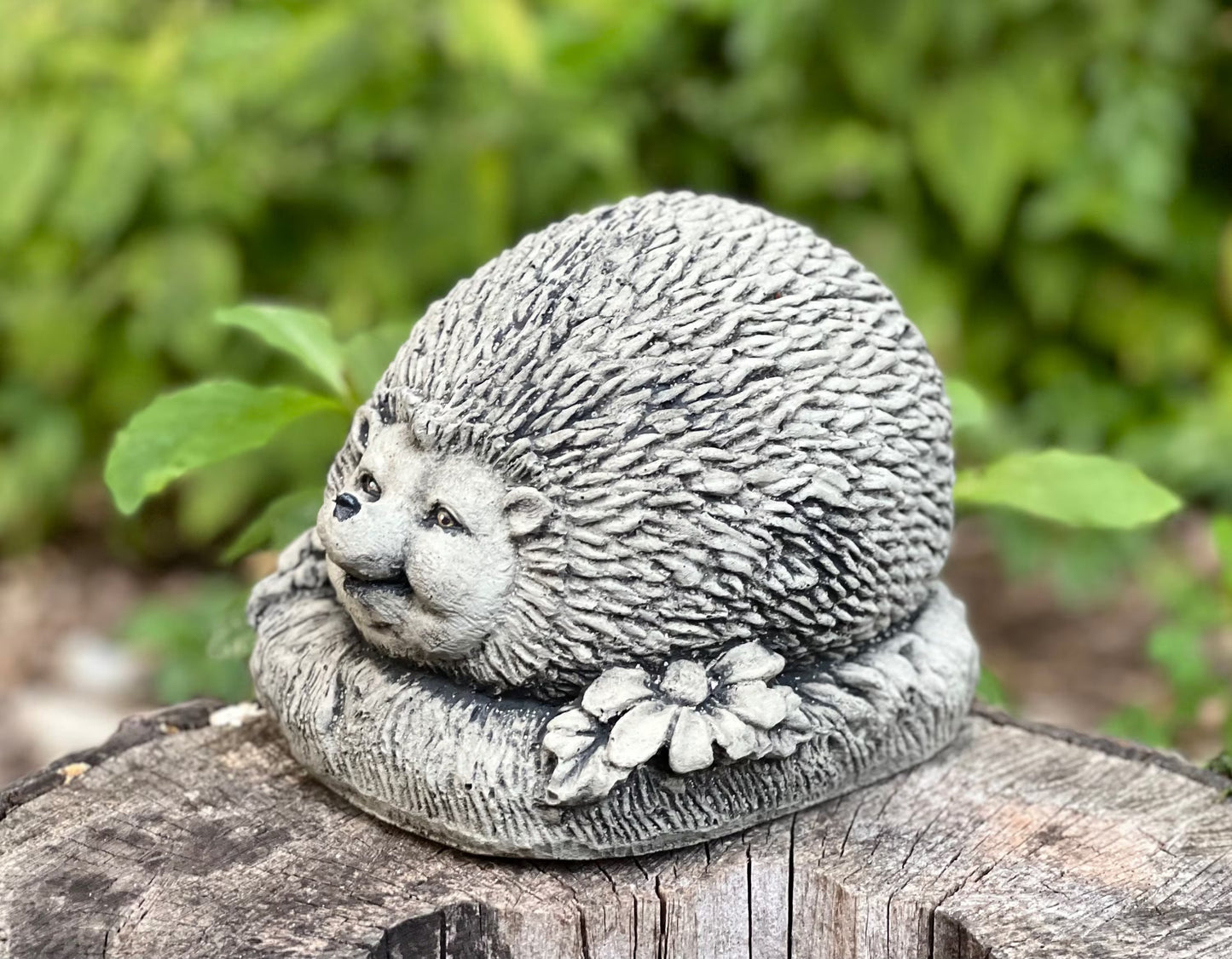 Hedgehog With Flowers Statue