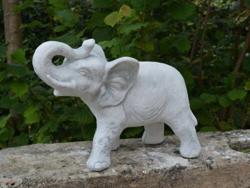 Concrete elephant sculpture