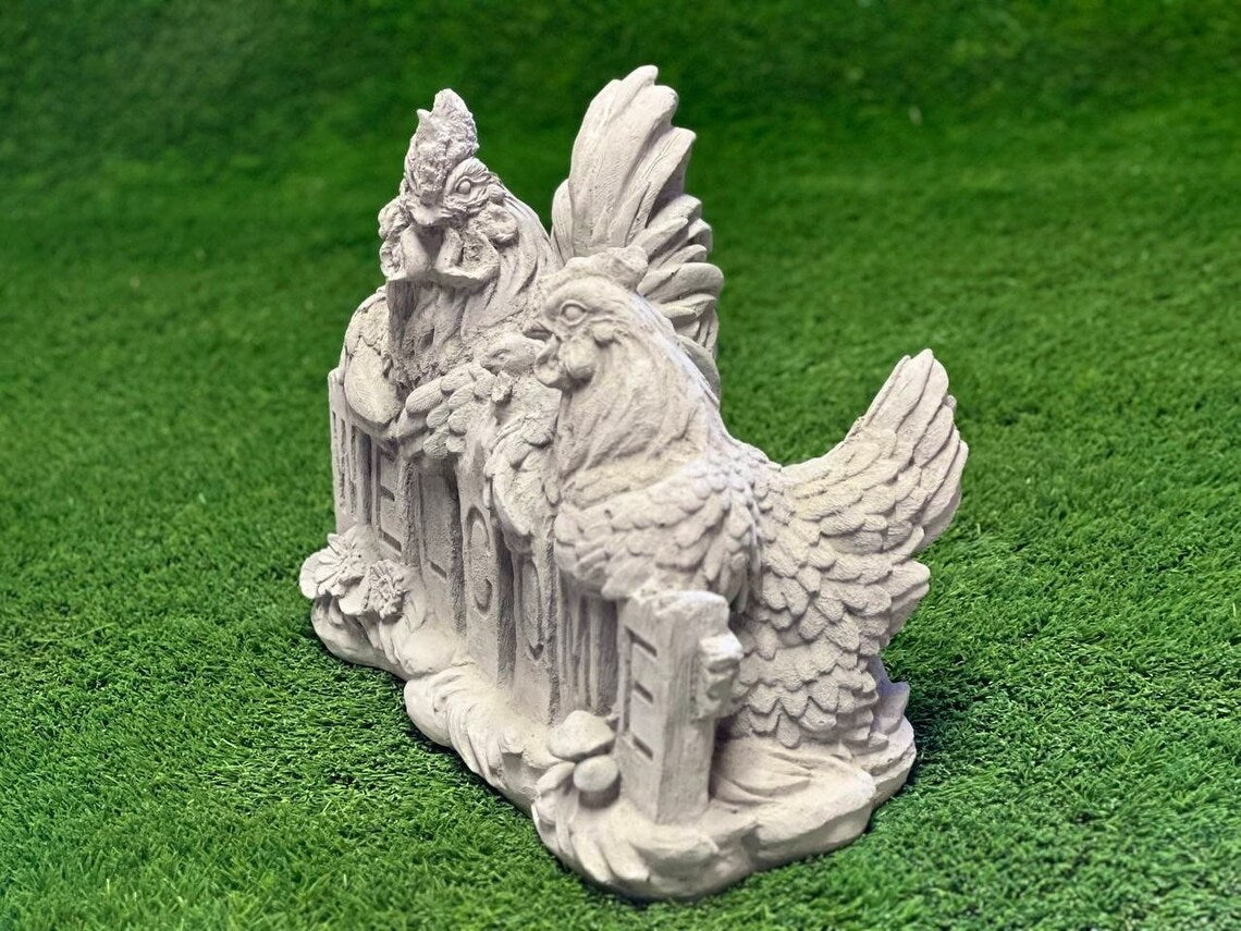 Massive rooster statue