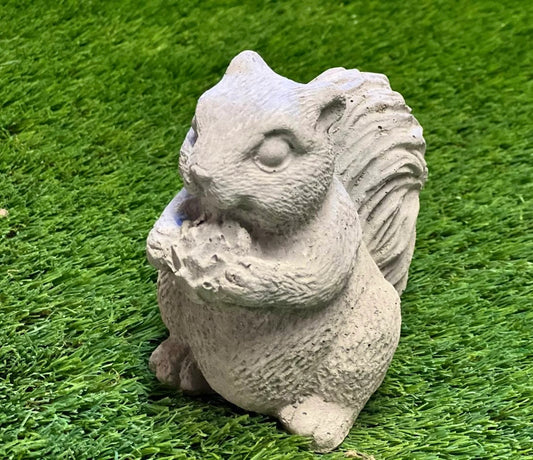 Squirrel with nut statue