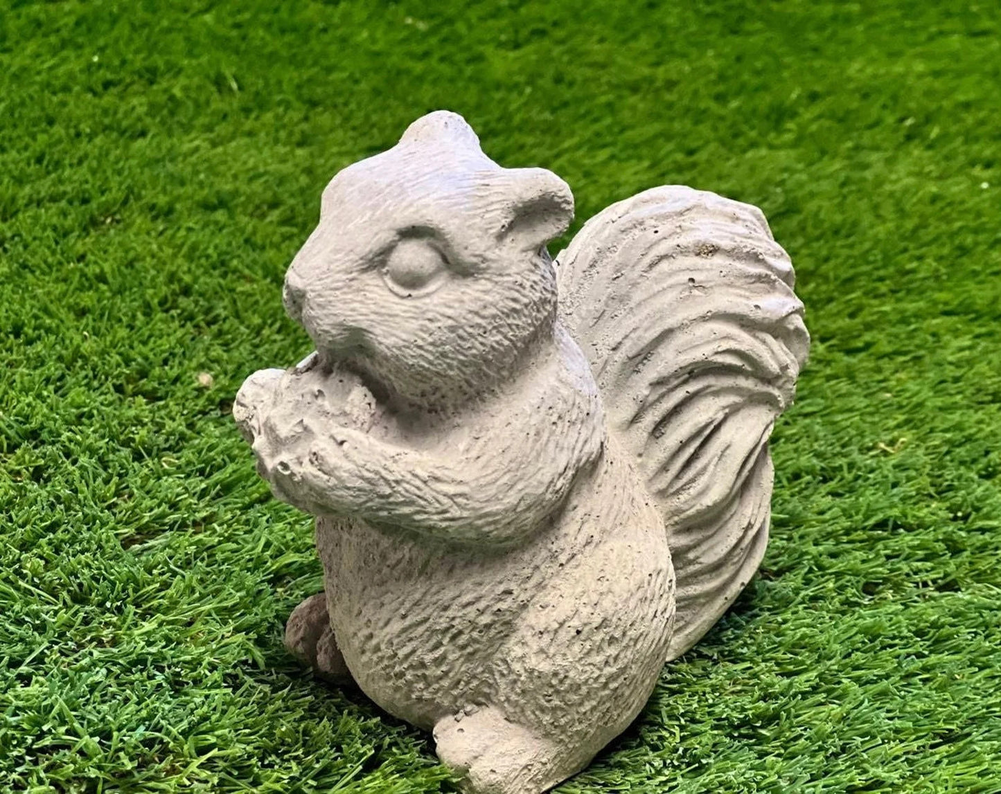 Squirrel with nut statue