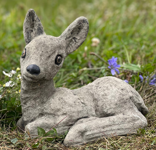 Deer laying statue