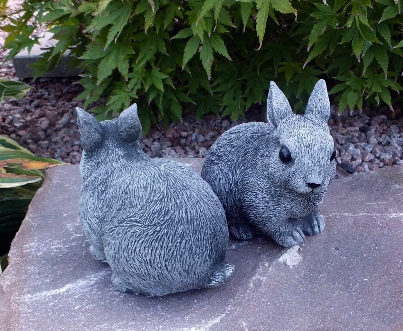 Garden rabbit figurines SET