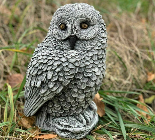 Garden owl statue