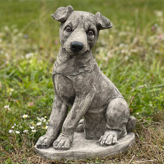 Jack russell terrier statue
