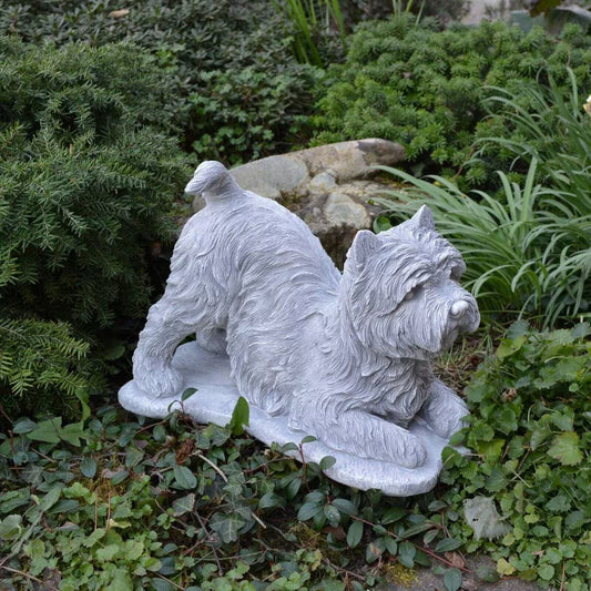 Stretching West Highland Terrier Statue